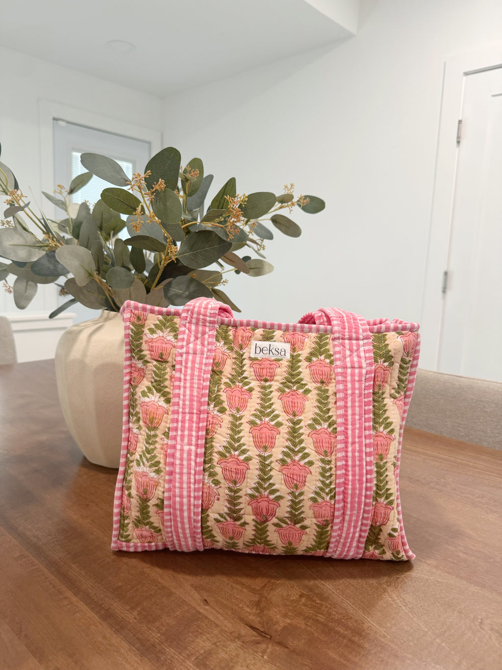 Pink Garden Midi Tote