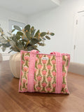 Pink Garden Midi Tote