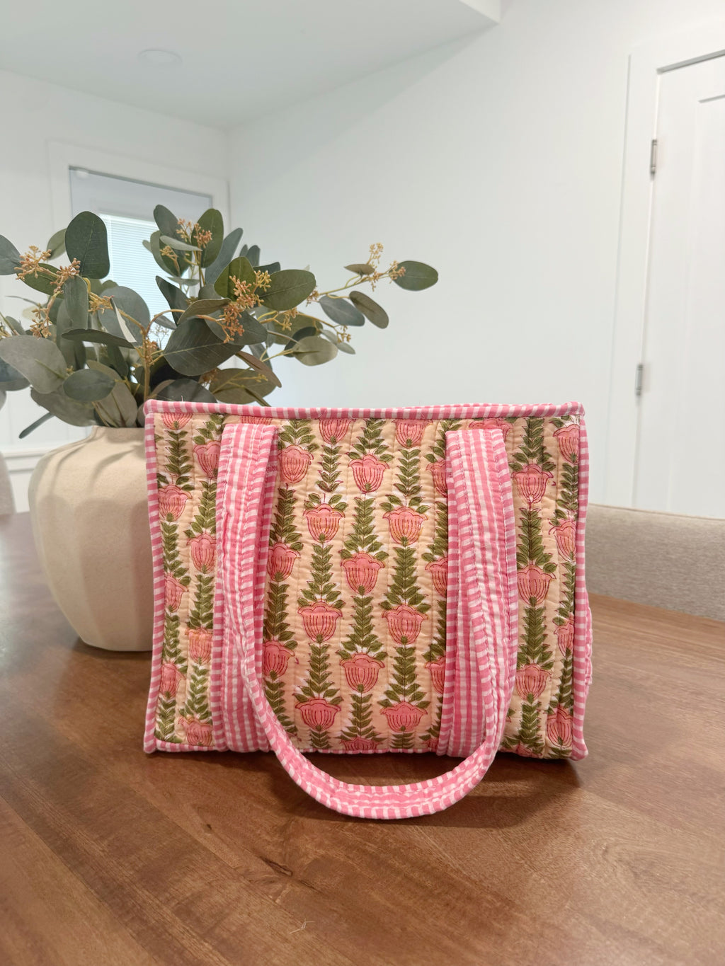 Pink Garden Midi Tote