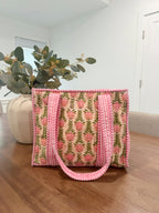 Pink Garden Midi Tote