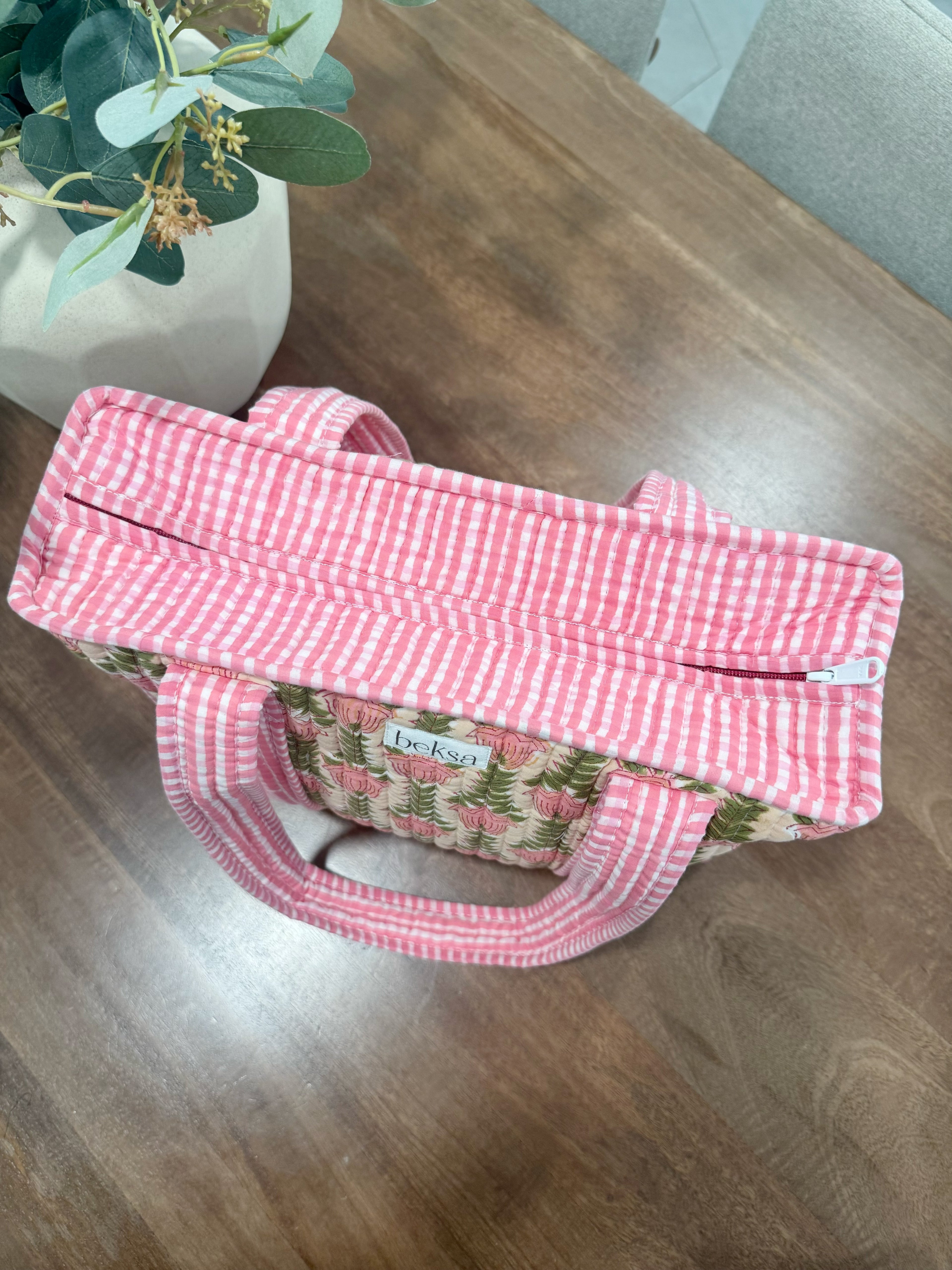 Pink Garden Midi Tote