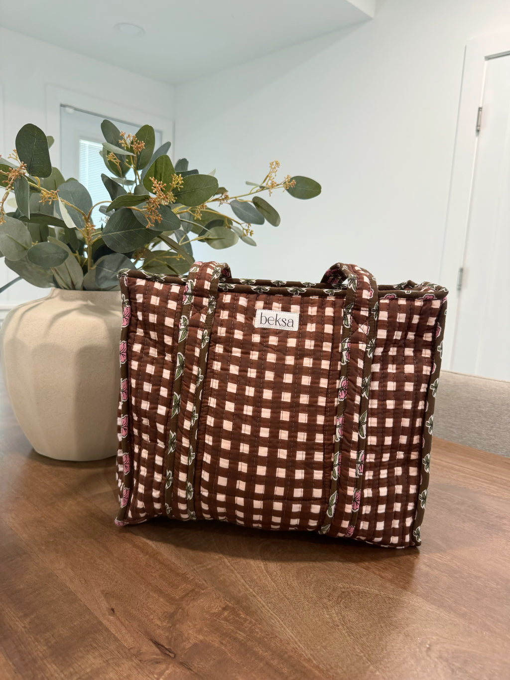 Cocoa Bloom Midi Tote