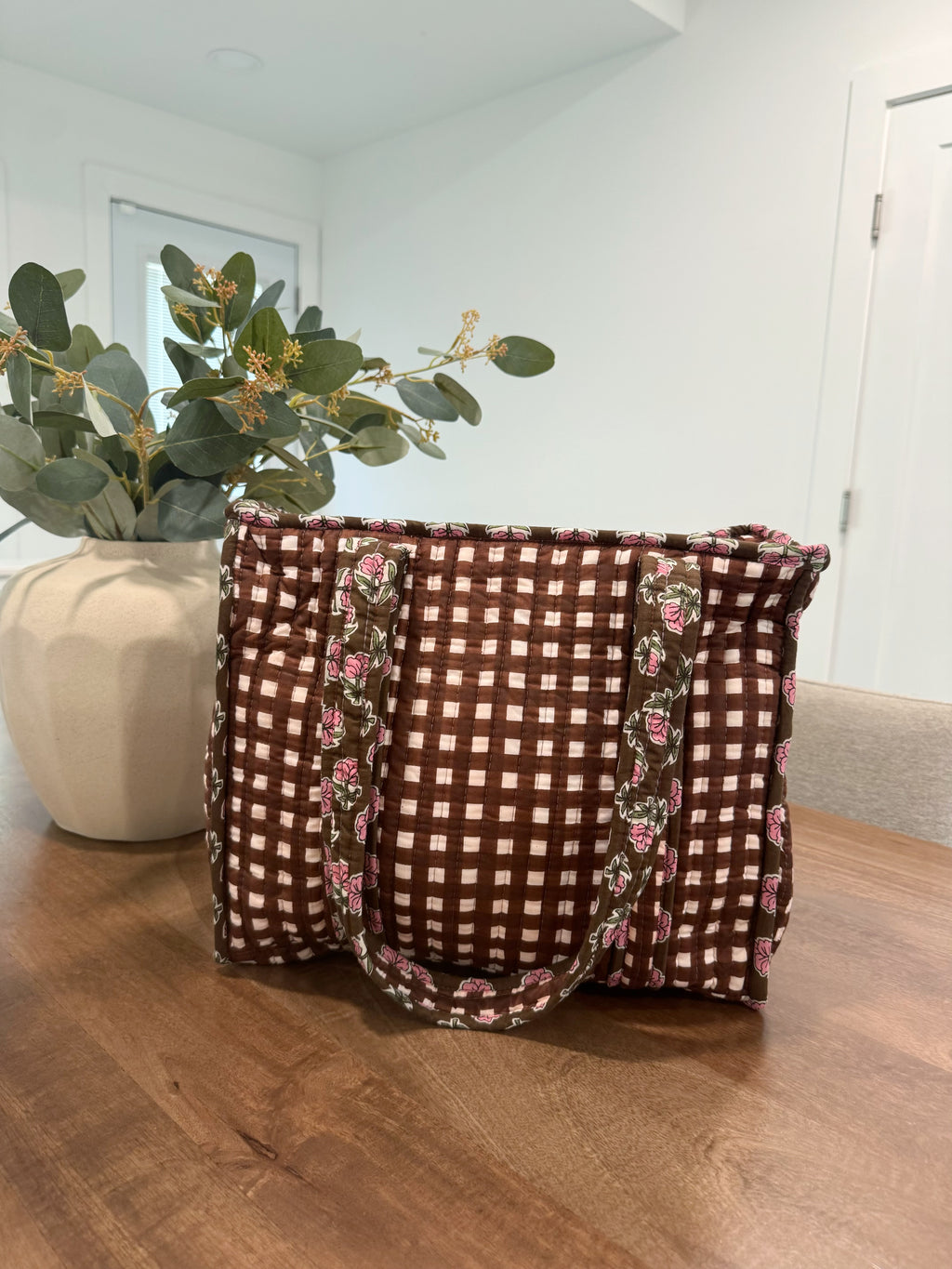 Cocoa Bloom Midi Tote