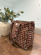 Cocoa Bloom Midi Tote