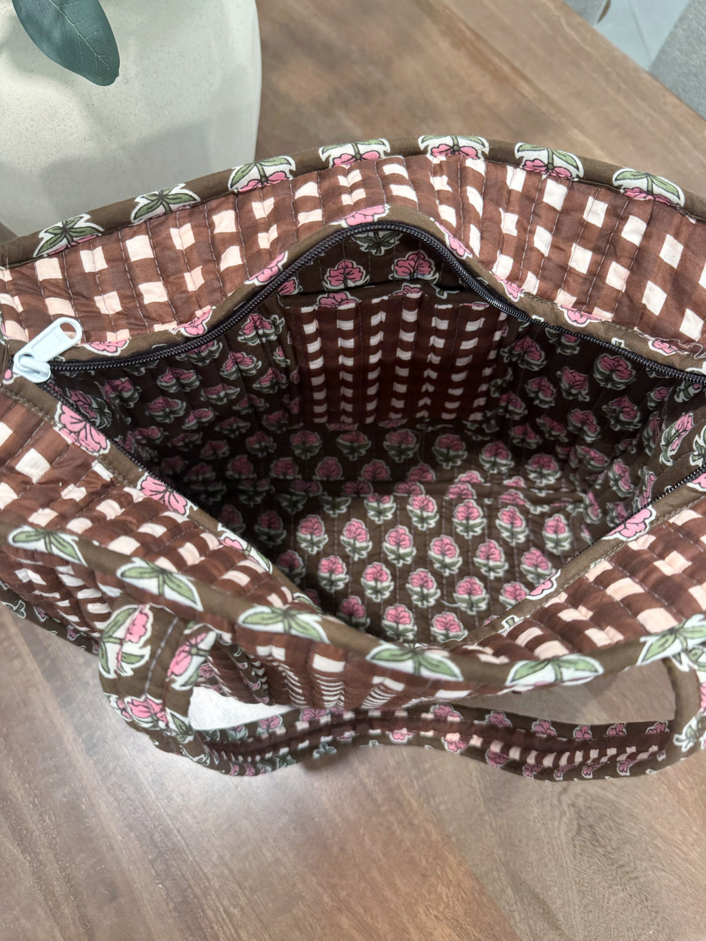 Cocoa Bloom Midi Tote