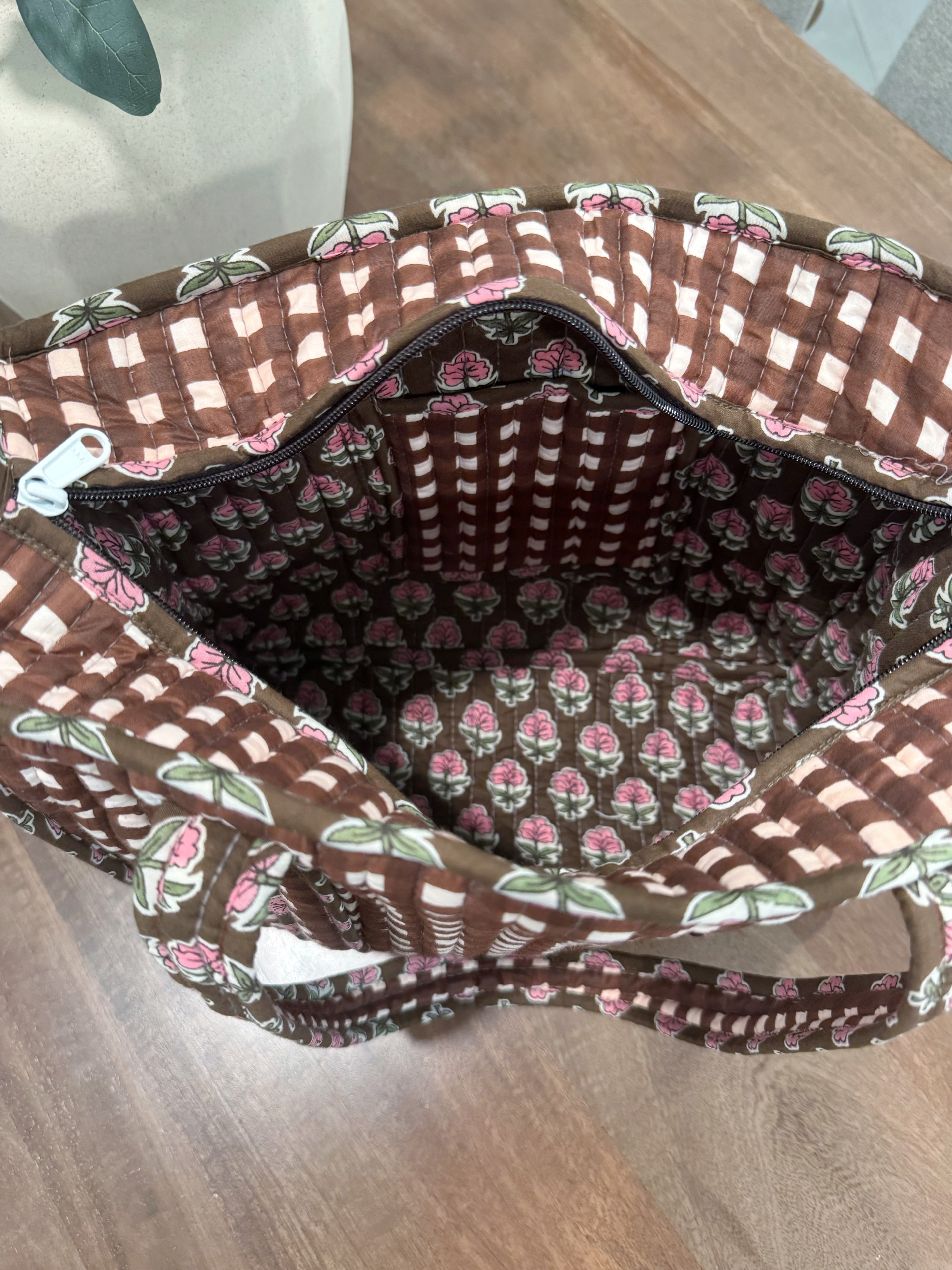 Cocoa Bloom Midi Tote