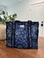Navy Paisley Tote