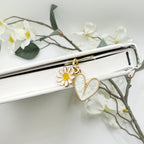 Blue Heart Charm Bookmark