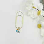 Mini White Evil Eye With Turquoise Disc Charmed Bookmark